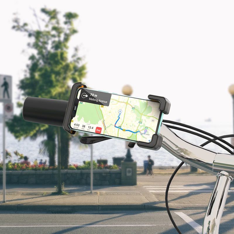 (新品)自転車 バイク，スマホホルダー 防振 落下防止360度回転可能取付簡単_画像6