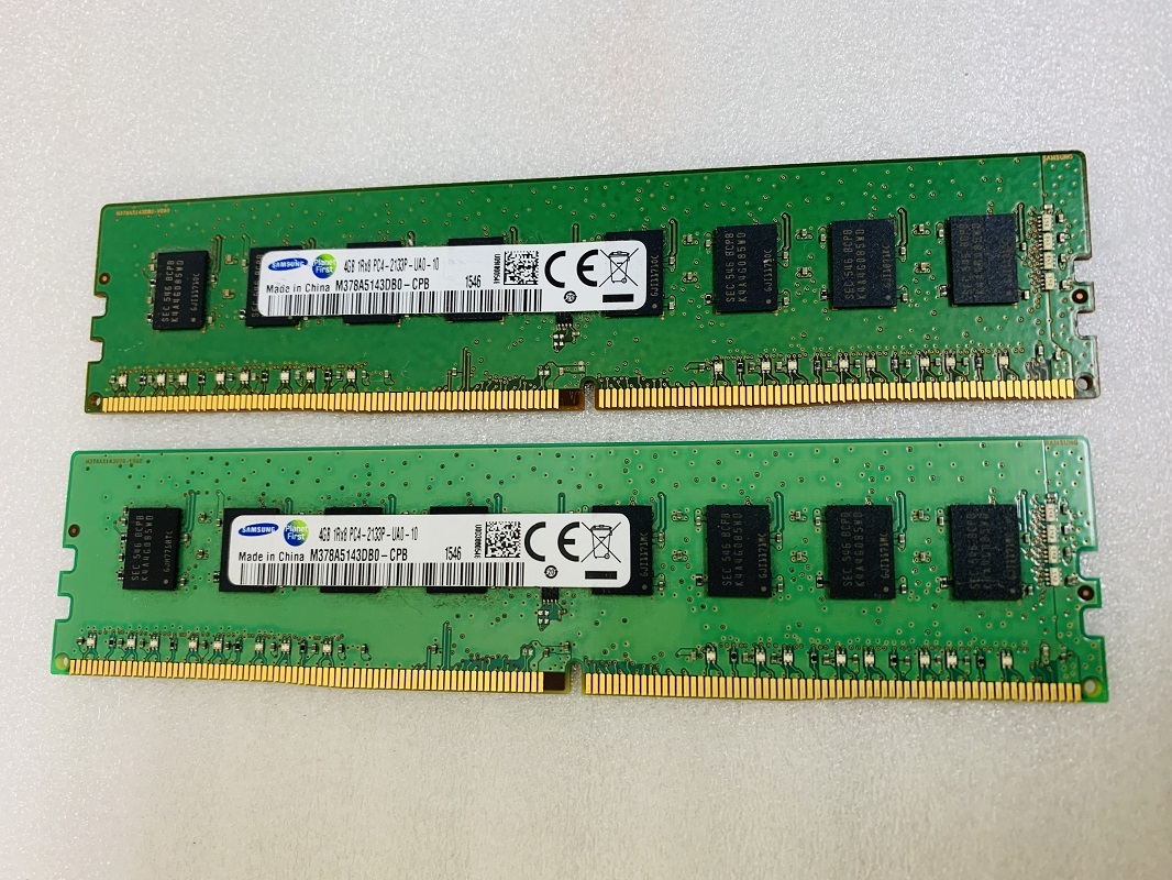 SAMSUNG PC4-2133P-UAO-10 DDR4 2133P 4GB 2枚 8GB DDR4-17000 8GB 288ピン PC3-2133 4GB 2枚 8GB DDR4デスクトップ用メモリの画像1