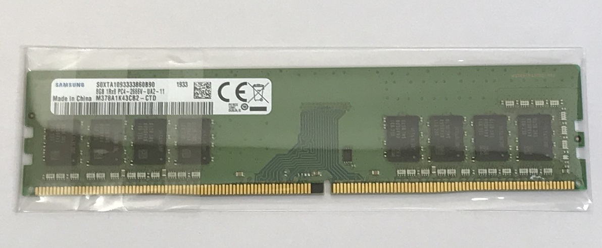SAMSUNG PC4-2666V-UA2-11 8GB PC4-2666 8GB DDR4 デスクトップ用 メモリ ECC無し288ピン DDR4-21300 DDR4 DESKTOP RAM　_画像3