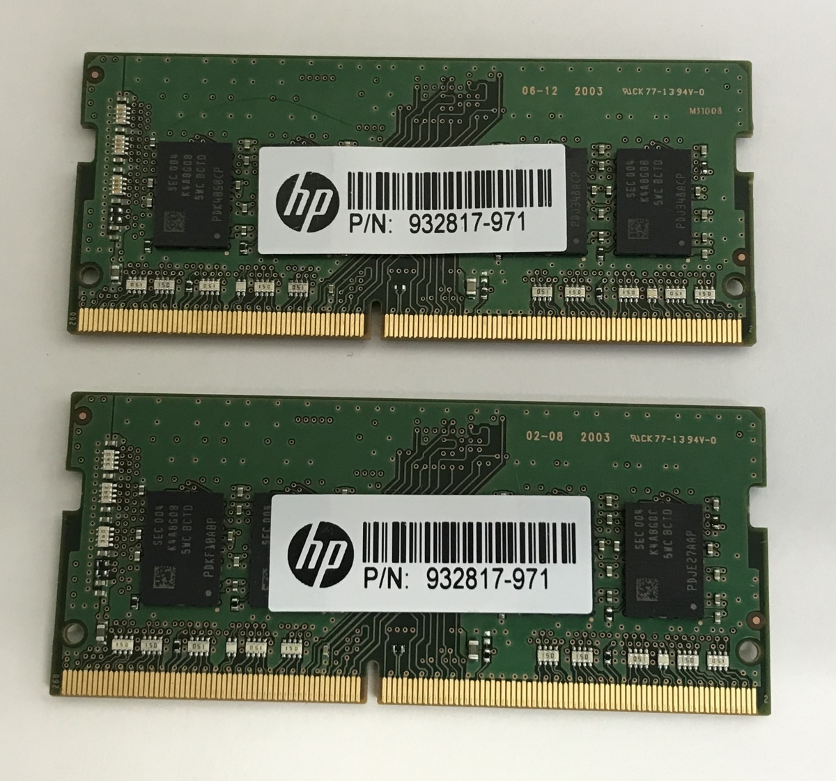 SAMSUNG PC4-2666V 8GB 2枚組 1セット 16GB DDR4 ノートパソコン用メモリ 260ピン ECC無し PC4-21300 8GB 2枚 16GB DDR4 LAPTOP RAMの画像2