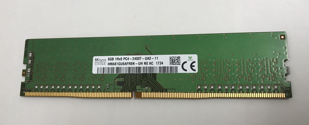 SK HYNIX PC4-2400T-UA2-11 8GB PC4-2400 8GB DDR4 デスクトップ用メモリ 288ピン ECC無し DDR4 19200 8GB DDR4 DESKTOP RAMの画像1