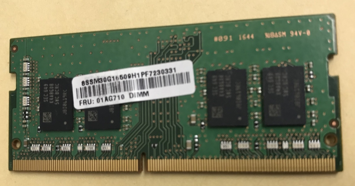SAMSUNG PC4-2400T 8GB DDR4 ノートパソコン用メモリ 260ピン ECC無し DDR4-19200 8GB DDR4 LAPTOP RAMの画像2