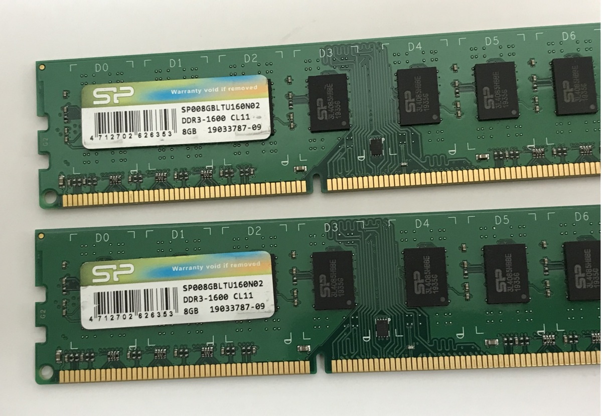 SP PC3-12800U 16GB 8GB 2枚 DDR3 デスクトップ用メモリ 240ピン DDR3-1600 8GB DDR3 DESKTOP RAM 240ピン ddr3 Non-ECCメモリの画像1