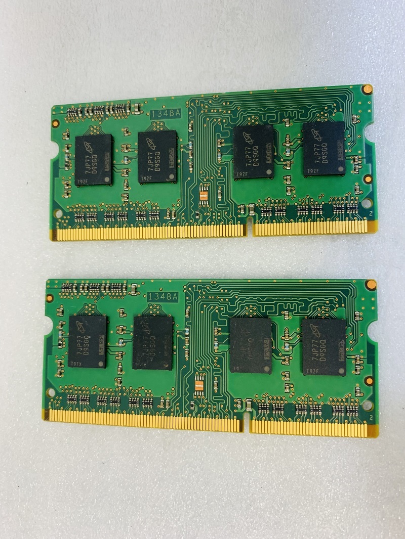 MICRON 1RX8 PC3L-14900S 4GB 2枚 8GB DDR3L ノートパソコン用メモリ DDR3L-1866 4GB 2枚 DDR3L LAPTOP RAMの画像3