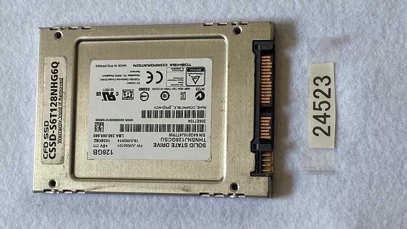SSD128GB SATA 2.5 インチ SSD128GB 7MM TOSHIBA SSD 128GB THNSNJ128GCSU 中古 使用時間4595時間の画像1