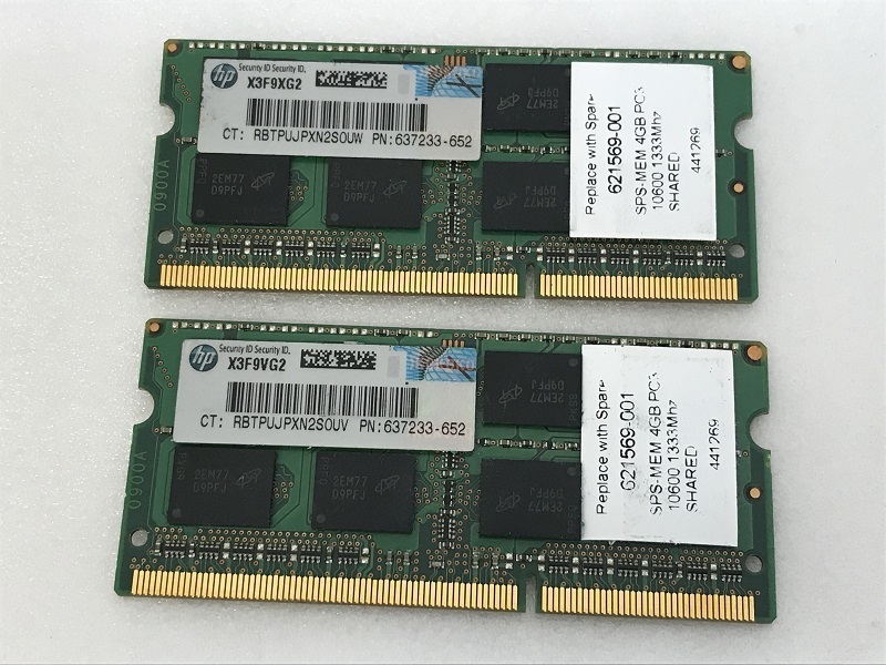 MICRON 2Rx8 PC3L-12800S 4GB 2枚 8GB DDR3L ノートPC用 メモリ 204ピン DDR3L-1600 4GB 2枚 DDR3L LAPTOP RAM 中古動作確認済みの画像2