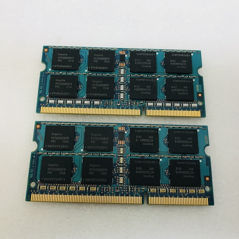 HYNIX 2Rx8 PC3-10600S 4GB 2枚組 1セット 8GB DDR3ノート用 メモリ 204ピン DDR3-1333 4GB 2枚 8GB DDR3 LAPTOP RAM_画像6