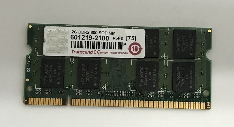 TRANSCEND PC2-6400S 2GB/ DDR2-800 2GB DDR2ノートPC用 メモリ 中古動作確認済み_画像5