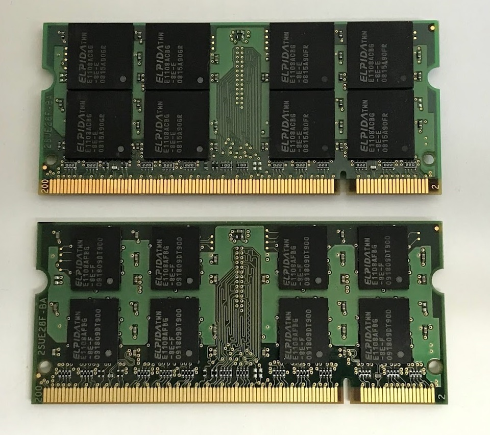 BUFFALO DDR2-800 2GB 2枚組 1セット 4GB DDR2 ノートPC用メモリ 200ピン DDR2-800 2GB 2枚で 4GB DDR2 LAPTOP RAM 中古の画像9
