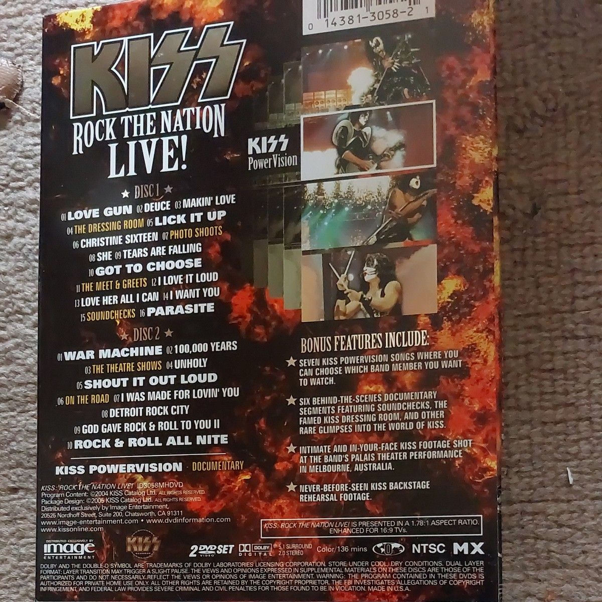 中古DVD   KISS　ROCK  THE  NATION　LIVE！　輸入盤　２枚組