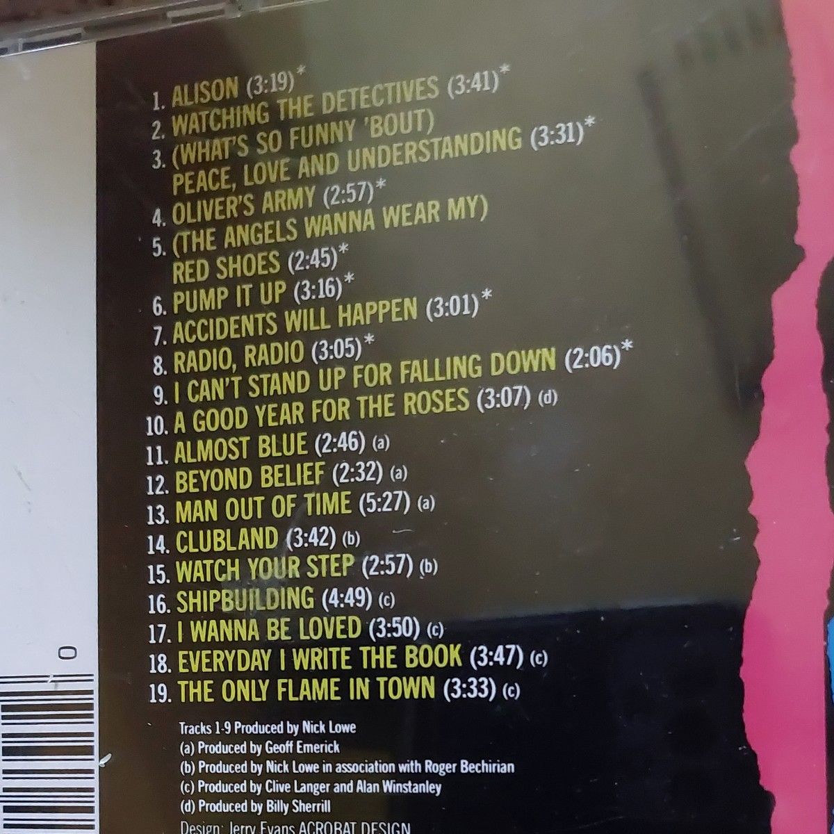 中古CD 　エルヴィス・コステロAND  THE  ATTRACTIONS　ベストアルバム　輸入品です