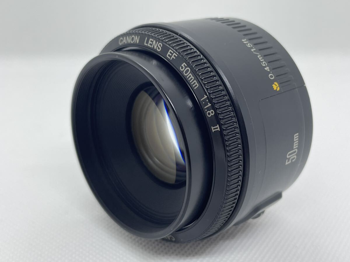 【AB 美品】 Canon EF 50mm F1.8 II　キヤノン EFマウント フロントキャップ　ポーチ　レンズフィルター　0033_画像7