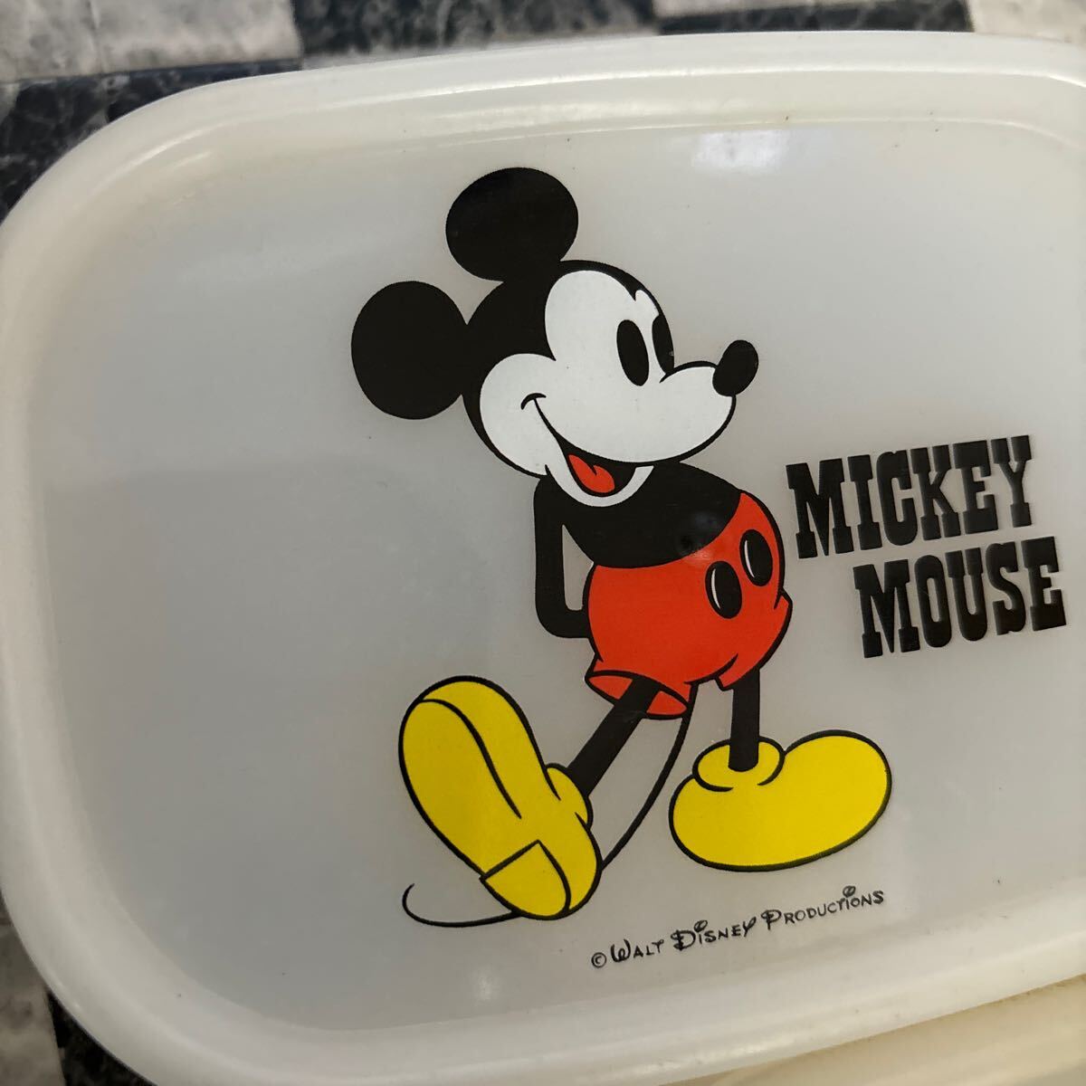 デッドストック ミッキーマウス タッパー セット ランチボックス 弁当箱 Mickey Mouse ディズニー Disney ビンテージ 90年代 新品あり保存_画像3