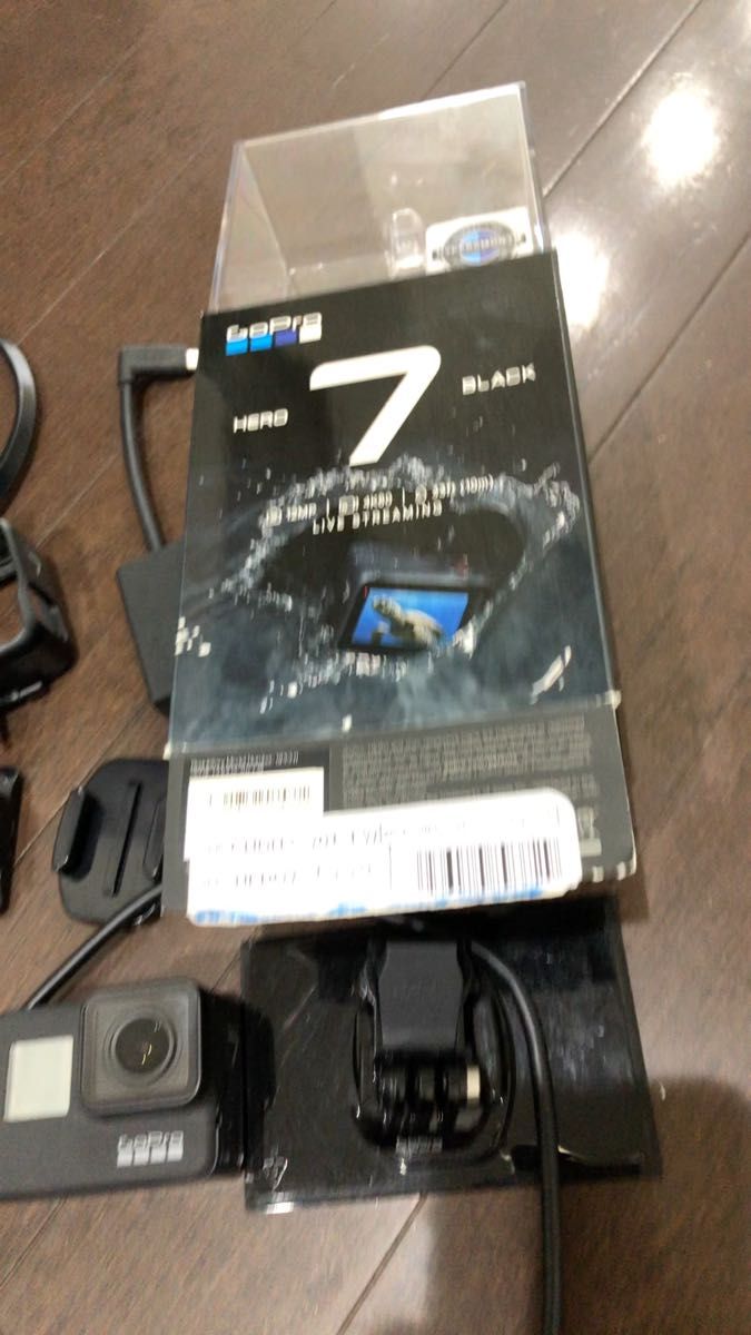 GoPro7 マイクアダプター付 BLACK ゴープロ HERO ブラック アクションカメラ 備品付き