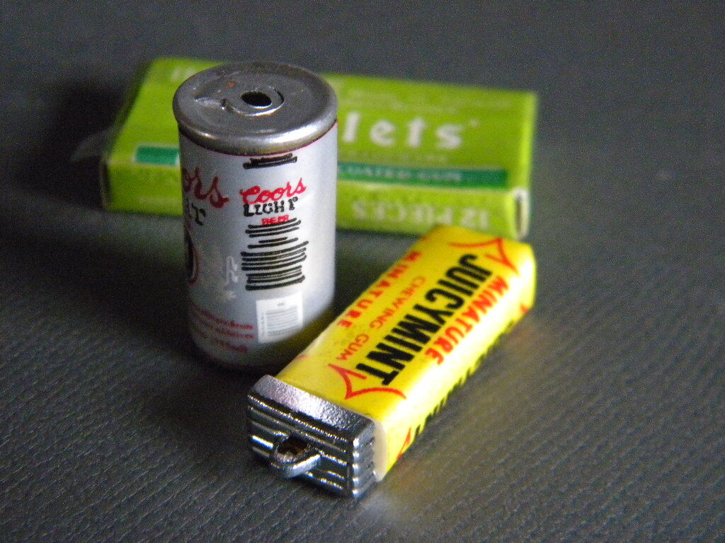 当時物 ★★miniature お菓子 ガム Chiclets ビール JUICYMINT 駄菓子屋ガチャ !! おまけ景品 Coors ジョークトイ★★未使用デッドストック_画像7