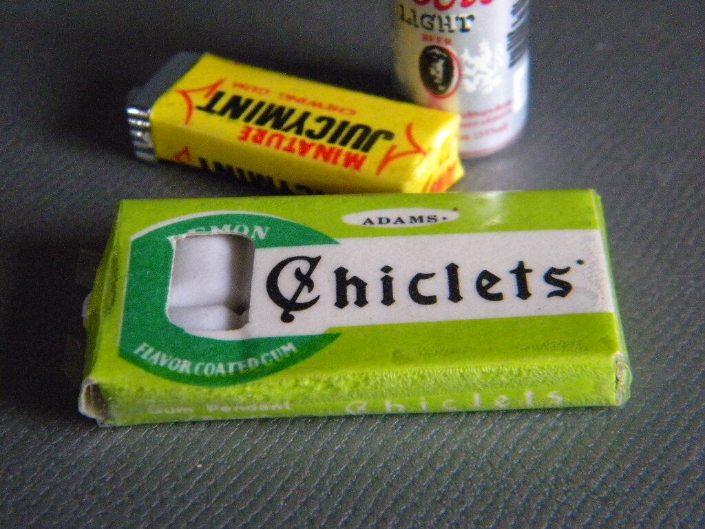 当時物 ★★miniature お菓子 ガム Chiclets ビール JUICYMINT 駄菓子屋ガチャ !! おまけ景品 Coors ジョークトイ★★未使用デッドストック_画像5