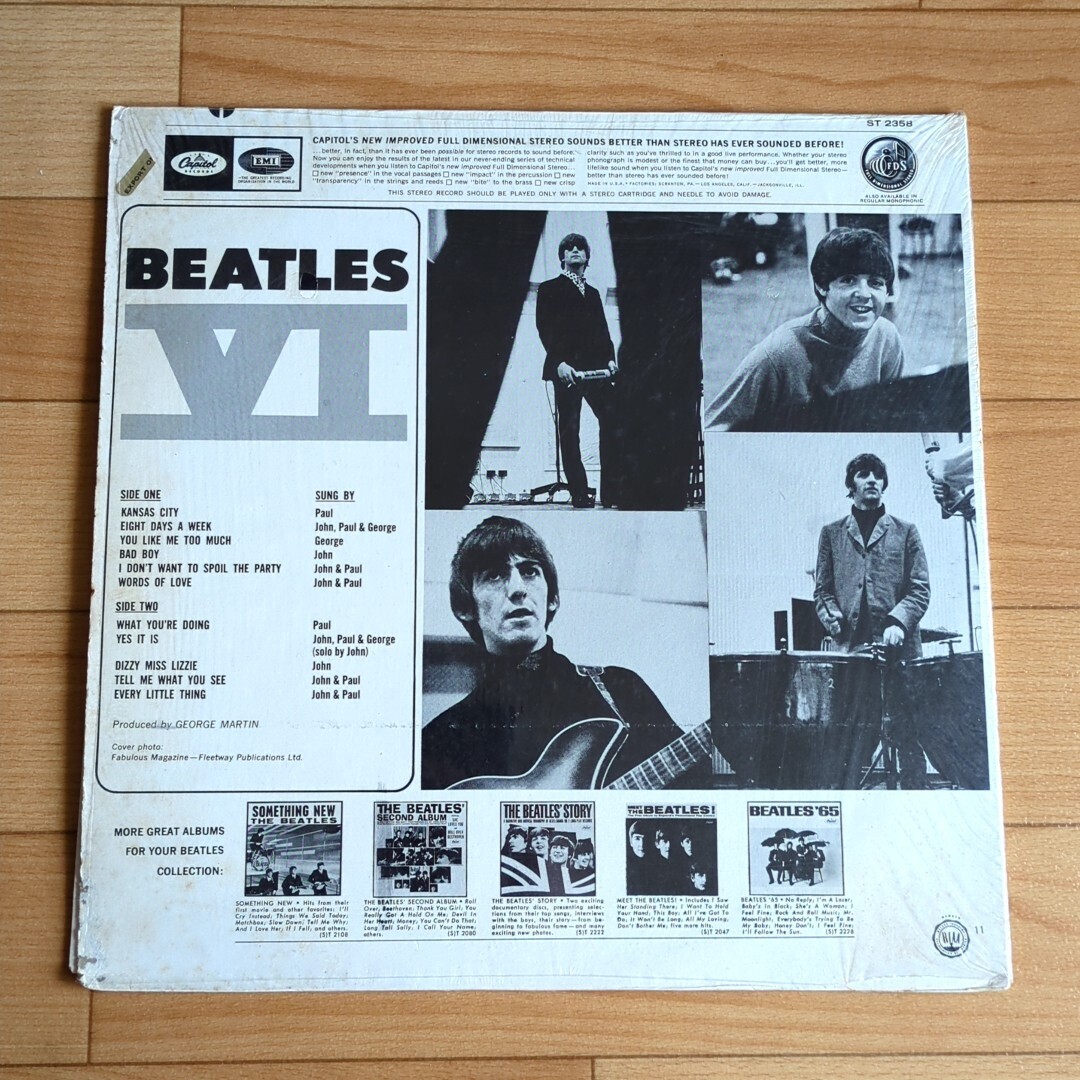 BEATLES ビートルズ レコード USA製 輸入盤 LP 70年代 中古品 BEATLESⅥ _画像2