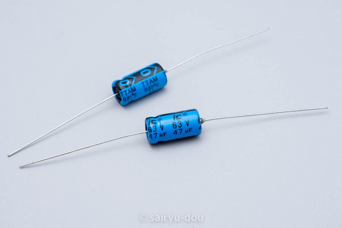 CDE／Illinois capacitor（イリノイ）　47μF／63V　TTAシリーズ　チューブラ電解コンデンサ　新品2個セットB_画像1