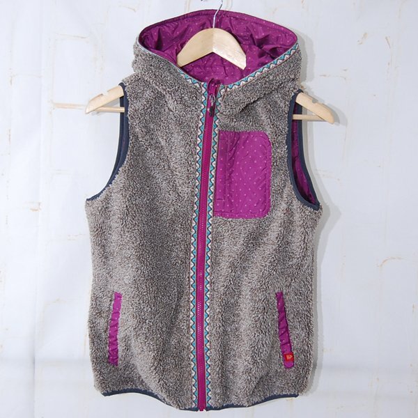  Alpine design ALPINE DESIGN# reversible the best with a hood . Zip up boa fleece #L# red purple series / Brown *NK4328324