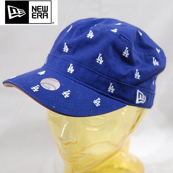 ニューエラNEW ERA■ロサンゼルスドジャース ロゴ刺しゅう総柄 キャップ 帽子■中古 ※NK4328361_画像1