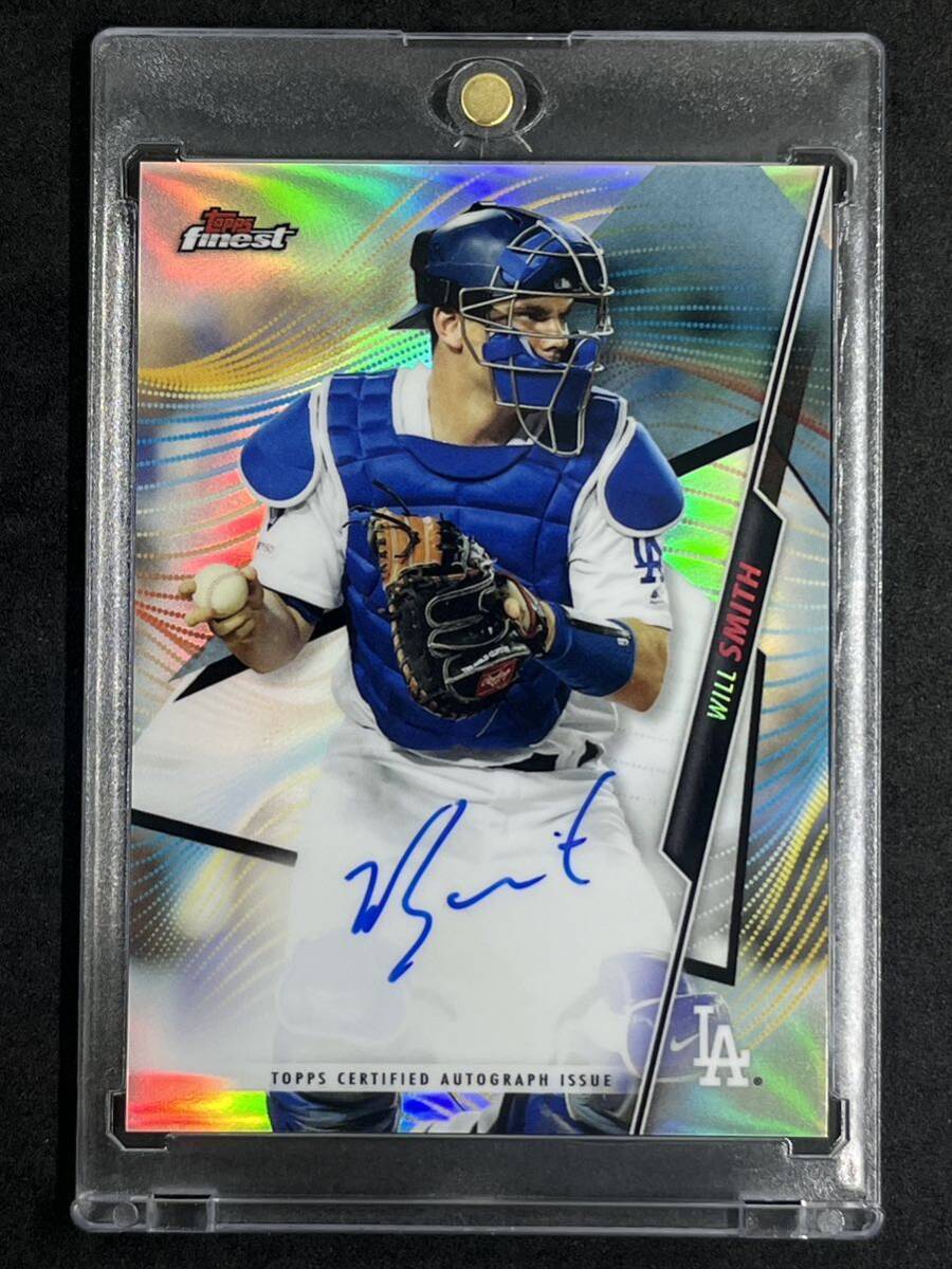 ウィル・スミス 2020 Topps Finest Will Smith Refractor Auto 直筆サイン ドジャース 大谷翔平 同僚の画像1