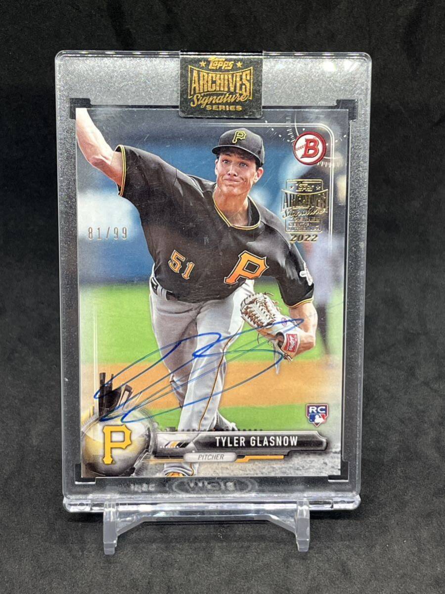 99枚限定 2022 Topps Archives Signature Tyler Glasnow Auto タイラー・グラスナウ 直筆サイン ドジャース 大谷翔平 同僚 RC グラスノーの画像1