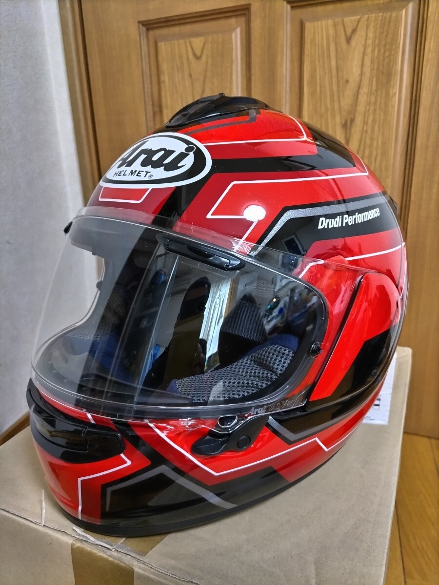 【中古美品】Arai アライ VECTOR-X ベクターエックス ヘルメット サイズXL：(61・62) フルフェイスヘルメット の画像1