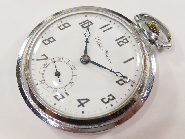 不動ジャンク 古いスイスの手巻懐中時計 エリダ アンティークの画像1