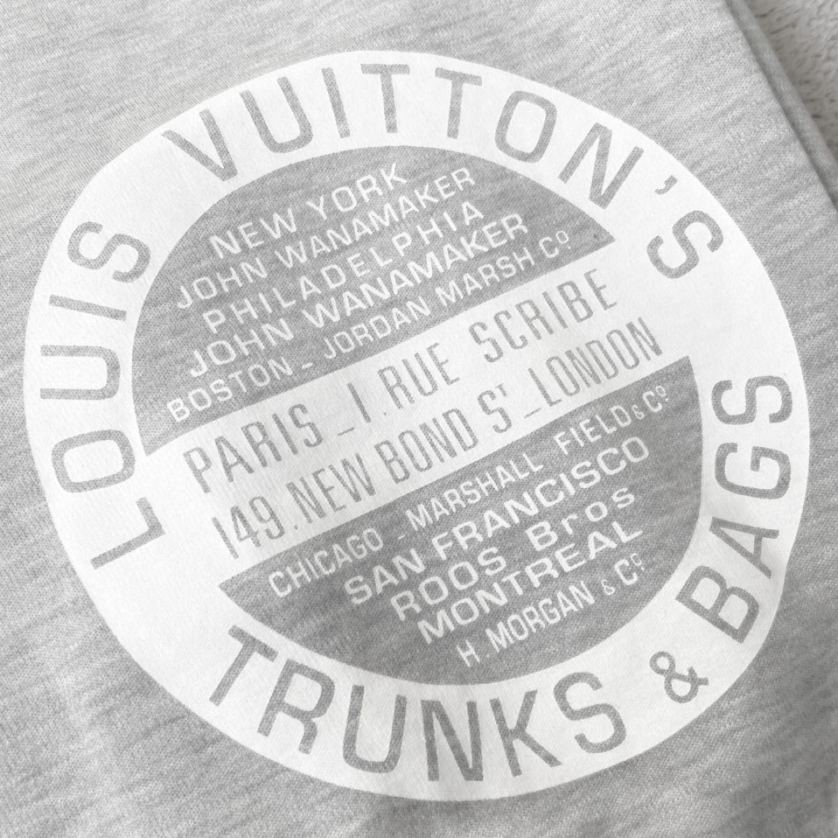 【超美品】LOUIS VUITTON ルイヴィトン スタンプ ジップパーカー グレー S 正規品