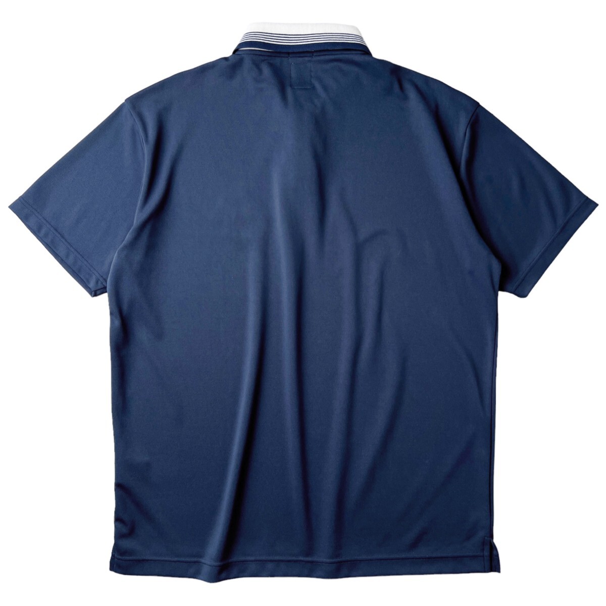 日本製 未使用級 CAPTAIN SANTA GOLF キャプテンサンタ 半袖 ポロシャツ / メンズ XL サイズ ネイビー ワンポイント ロゴ刺繍 ゴルフウェア_画像7