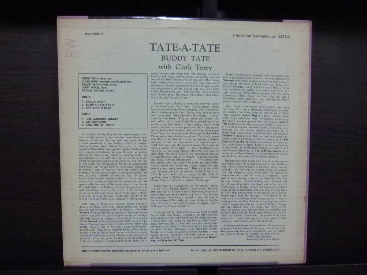 ■激レア■美盤オリジナル■BUDDY TATE■TATE-A-TATE■コーティング_画像3