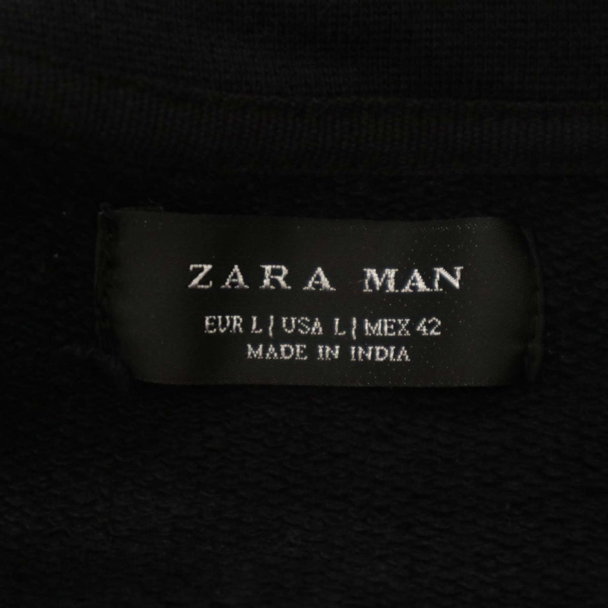 ZARA MAN ザラ マン 通年 薔薇 刺繍★ スウェット プルオーバー トレーナー Sz.L　メンズ 黒　C4T02994_4#I_画像5