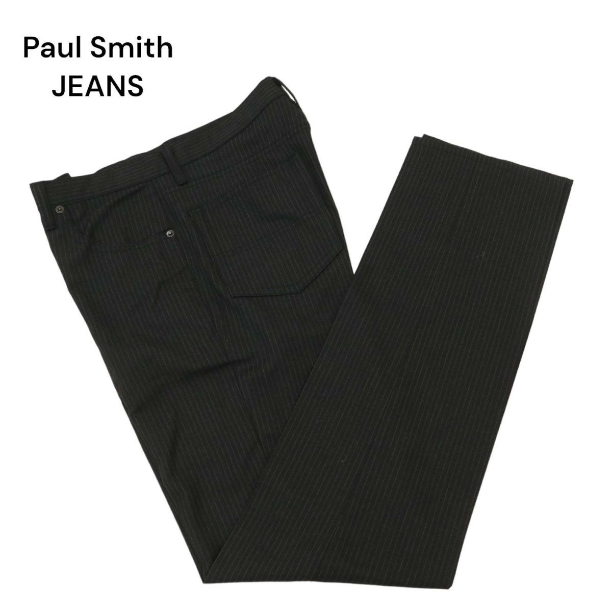 Paul Smith JEANS ポールスミス ジーンズ 通年 ウール★ ストライプ スラックス パンツ Sz.30 メンズ グレー 日本製 C4B01572_3#Rの画像1