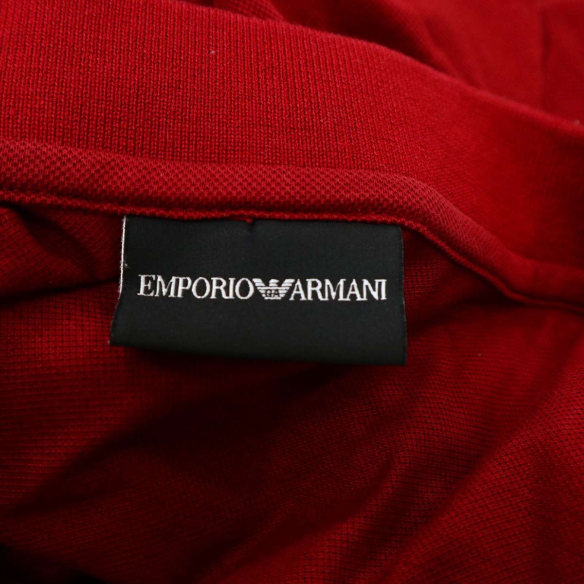 EMPORIO ARMANI エンポリオ アルマーニ 春夏 半袖 ポロシャツ Sz.M　メンズ 赤　C4T03279_4#A_画像5