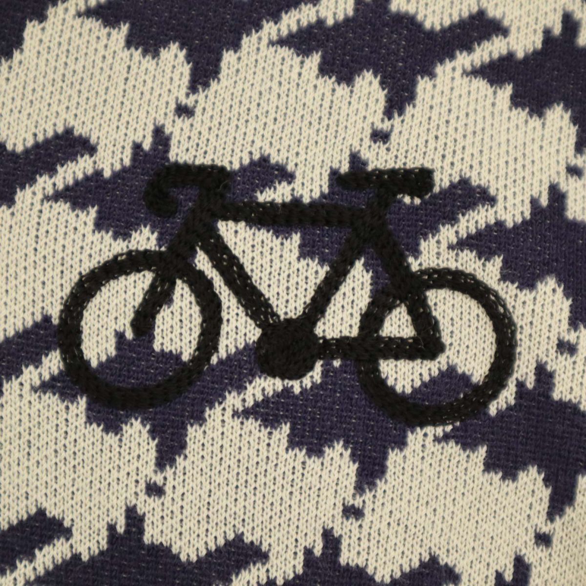 rin project リンプロジェクト 春夏 半袖 自転車 サイクル 刺繍★ 千鳥 ストレッチ ニット ポロシャツ Sz.L メンズ 日本製 C4T03489_4#Jの画像4