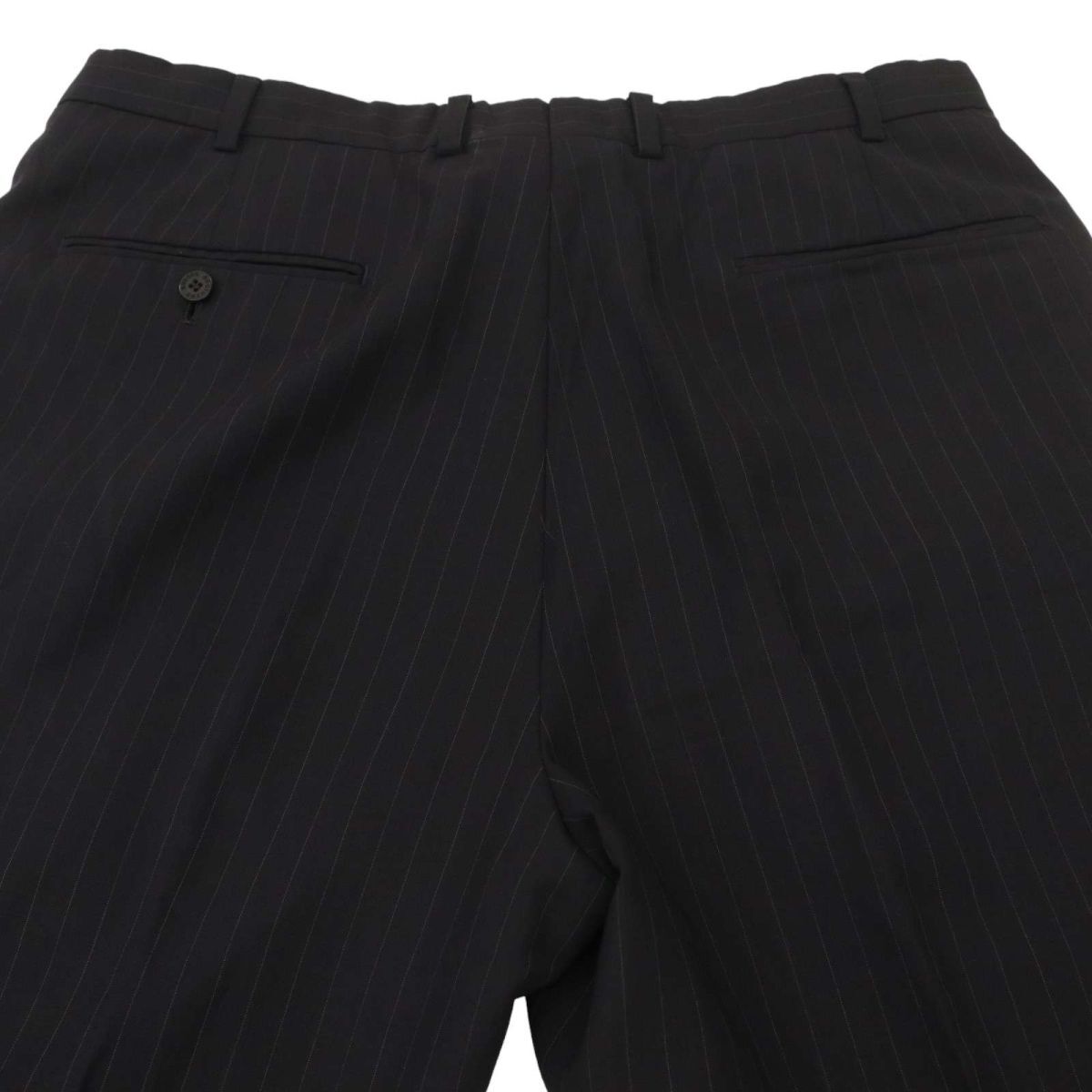 Brooks Brothers ブルックスブラザーズ 春夏 ウール★ ストライプ スラックス パンツ Sz.35W　メンズ ネイビー　C4B01852_4#P_画像6