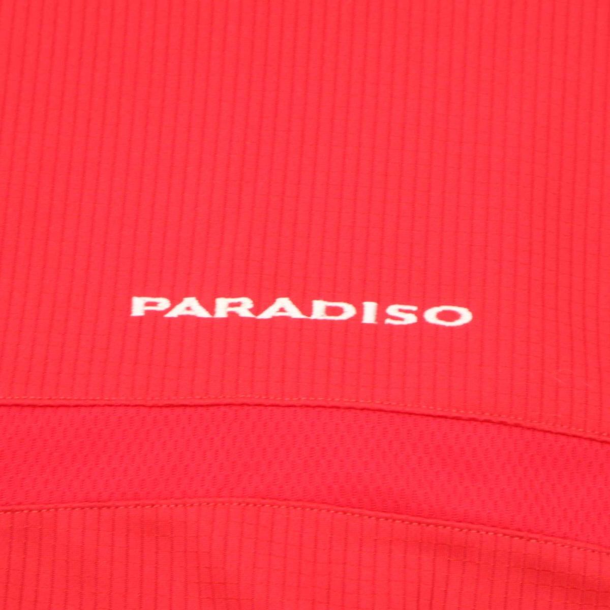 Paradiso GOLF Paradiso Golf весна лето короткий рукав Logo вышивка *mok шея cut and sewn футболка Sz.3L мужской большой размер красный C4T03842_4#A