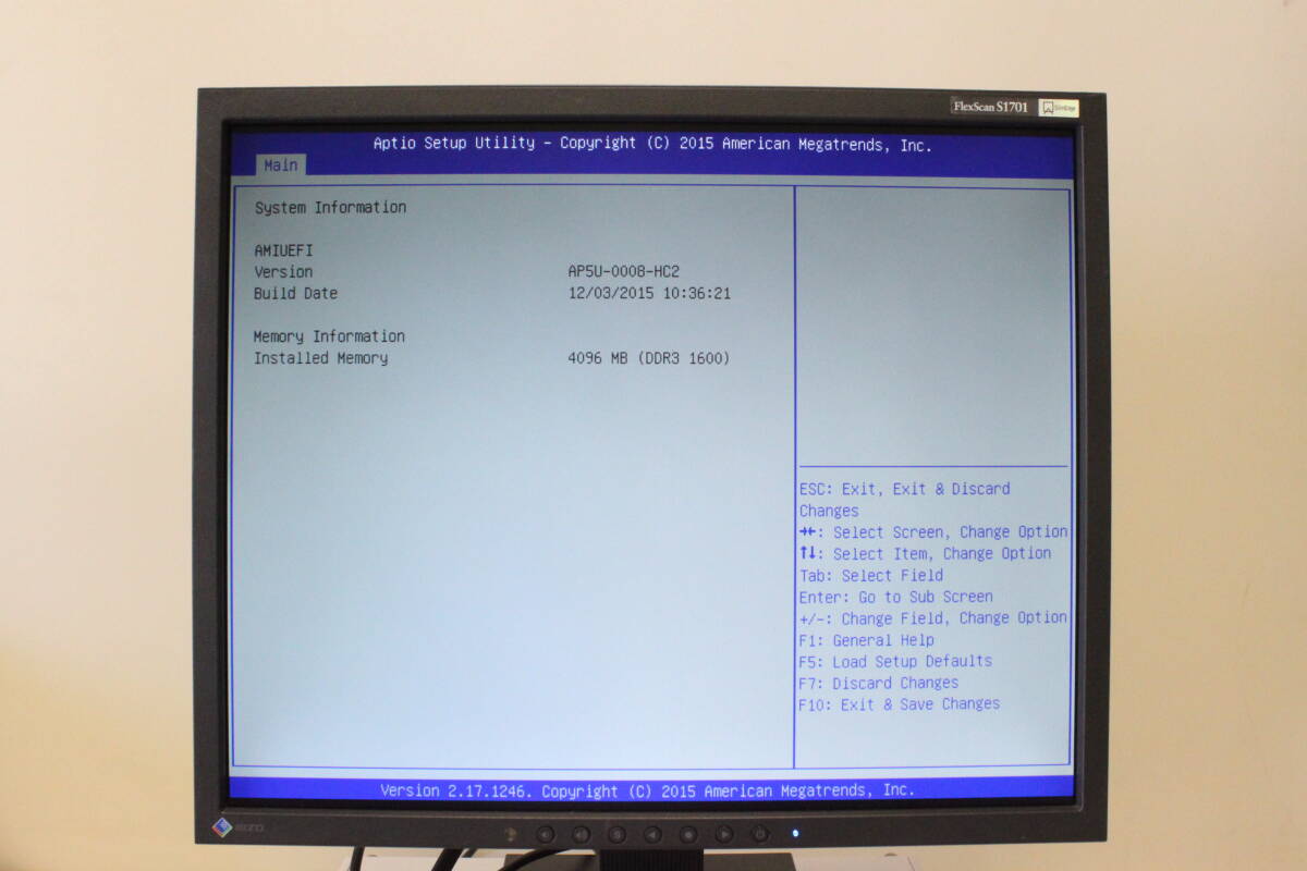 B206 EPSON ENDEAVOR AT992E /core i5-4460 3.2GHz/4GB/HDD:500/DVDマルチ/OS無/現状品の画像2