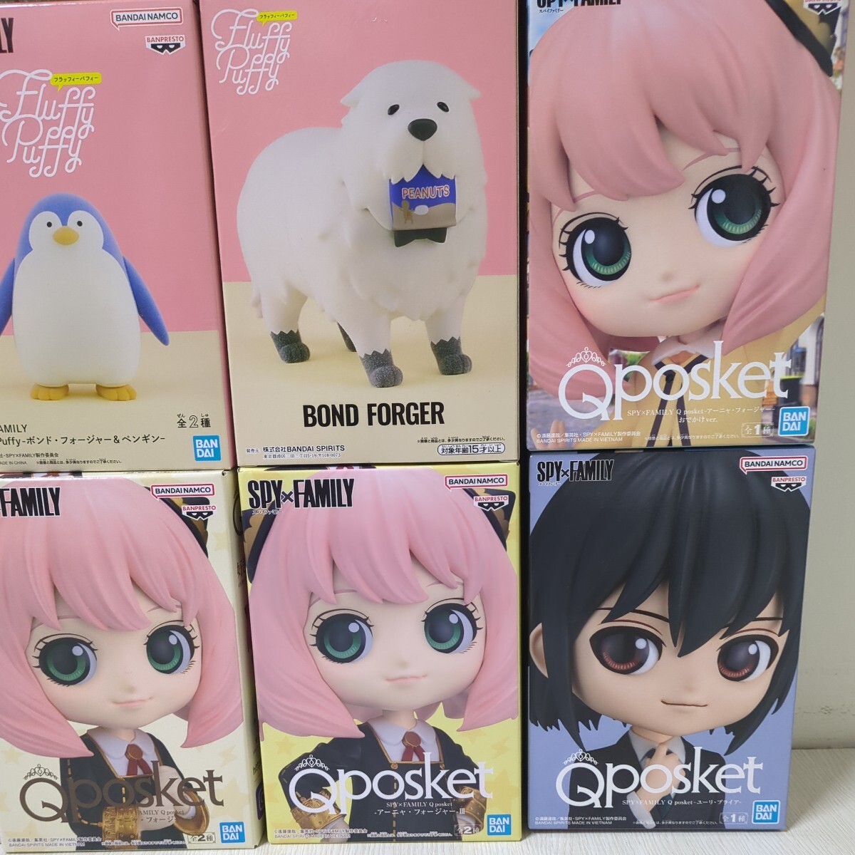 スパイファミリー Qposket SPYFAMILY アーニャ ロイド ヨル ユーリ ダミアン Fluffy Puffy ボンド ペンギン フィギュア プライズ 未開封品_画像4