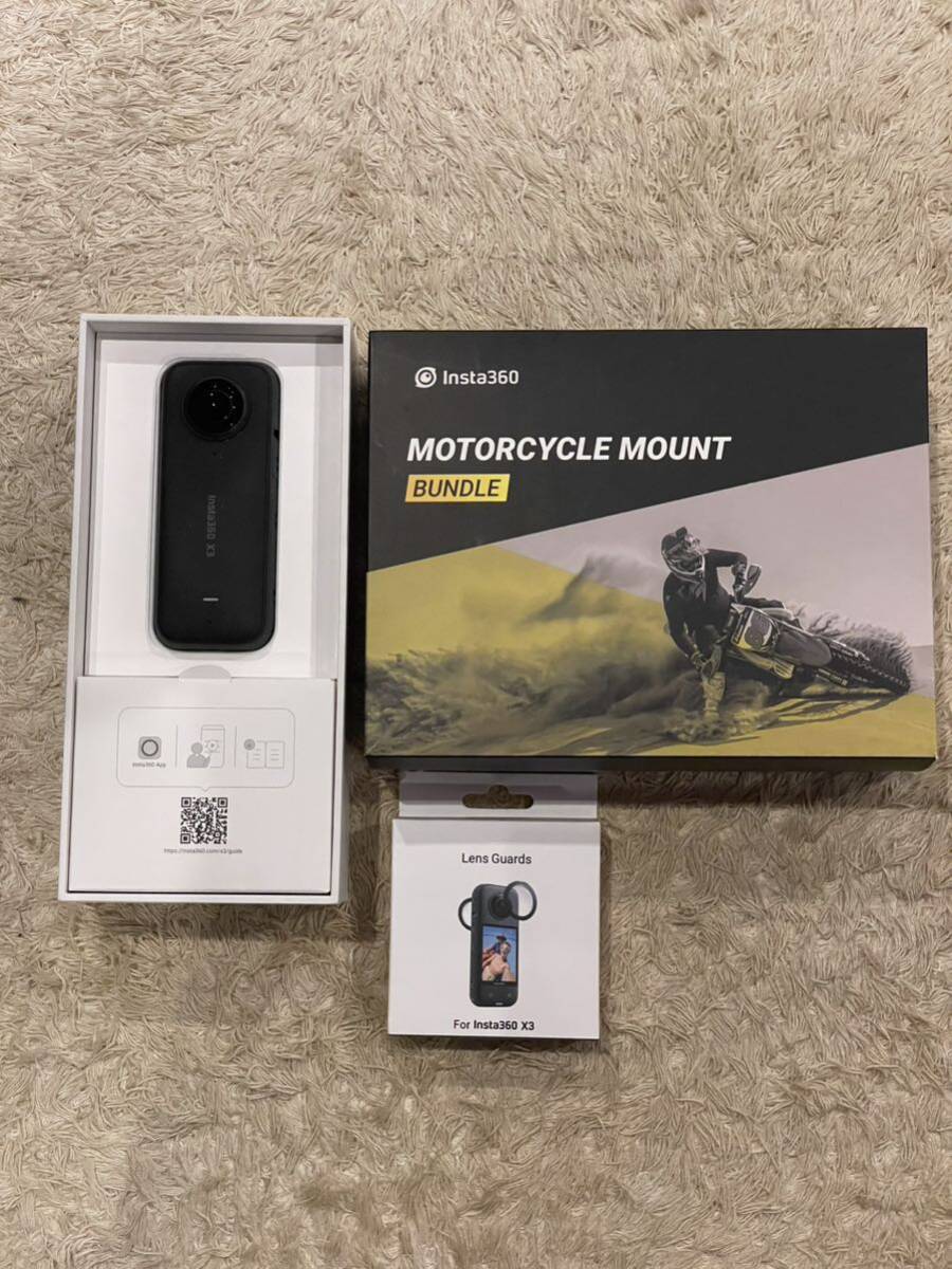 Insta360 X3 360度カメラ アクションカメラ バイクマウント SDカード 256gb_画像1