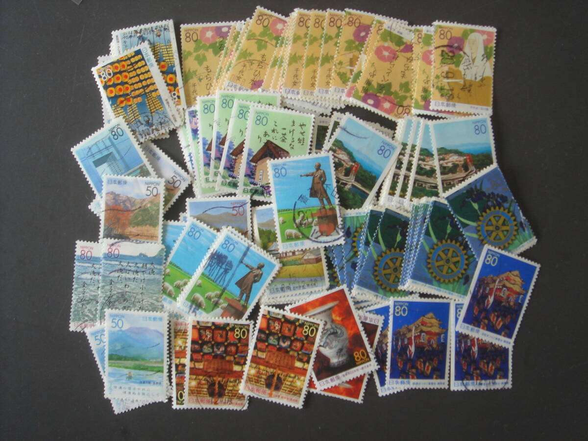 日本切手 100枚 使用済 の画像1