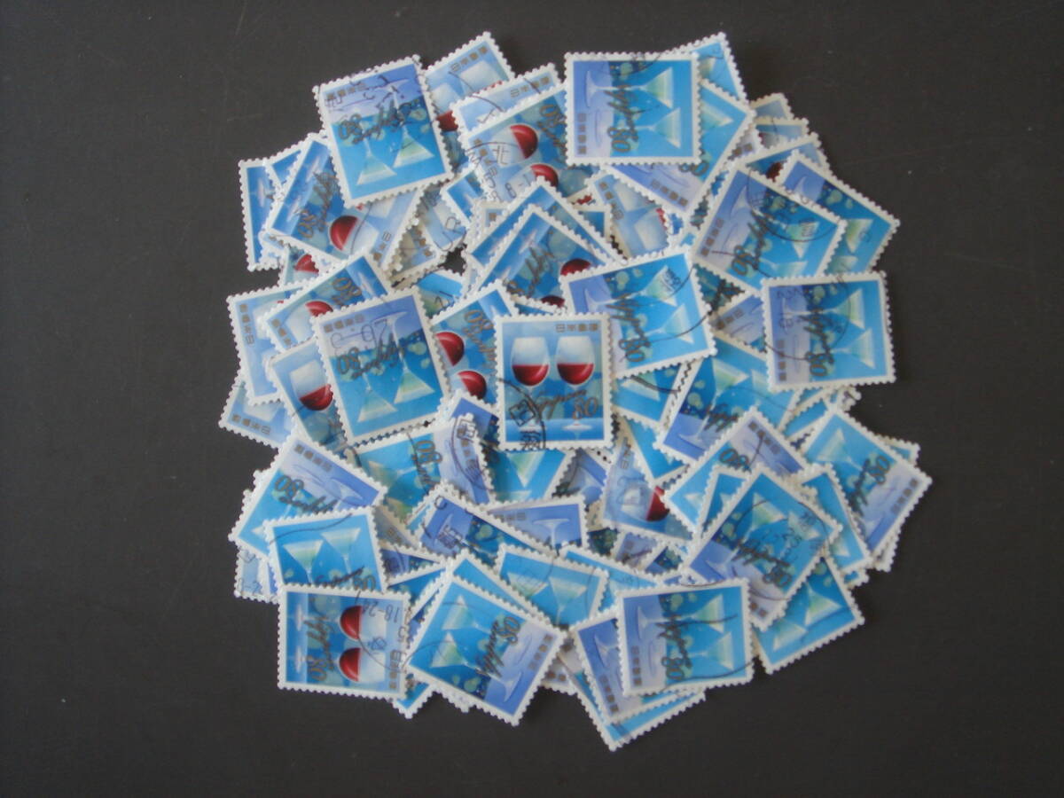 日本切手　100枚　使用済　_画像1