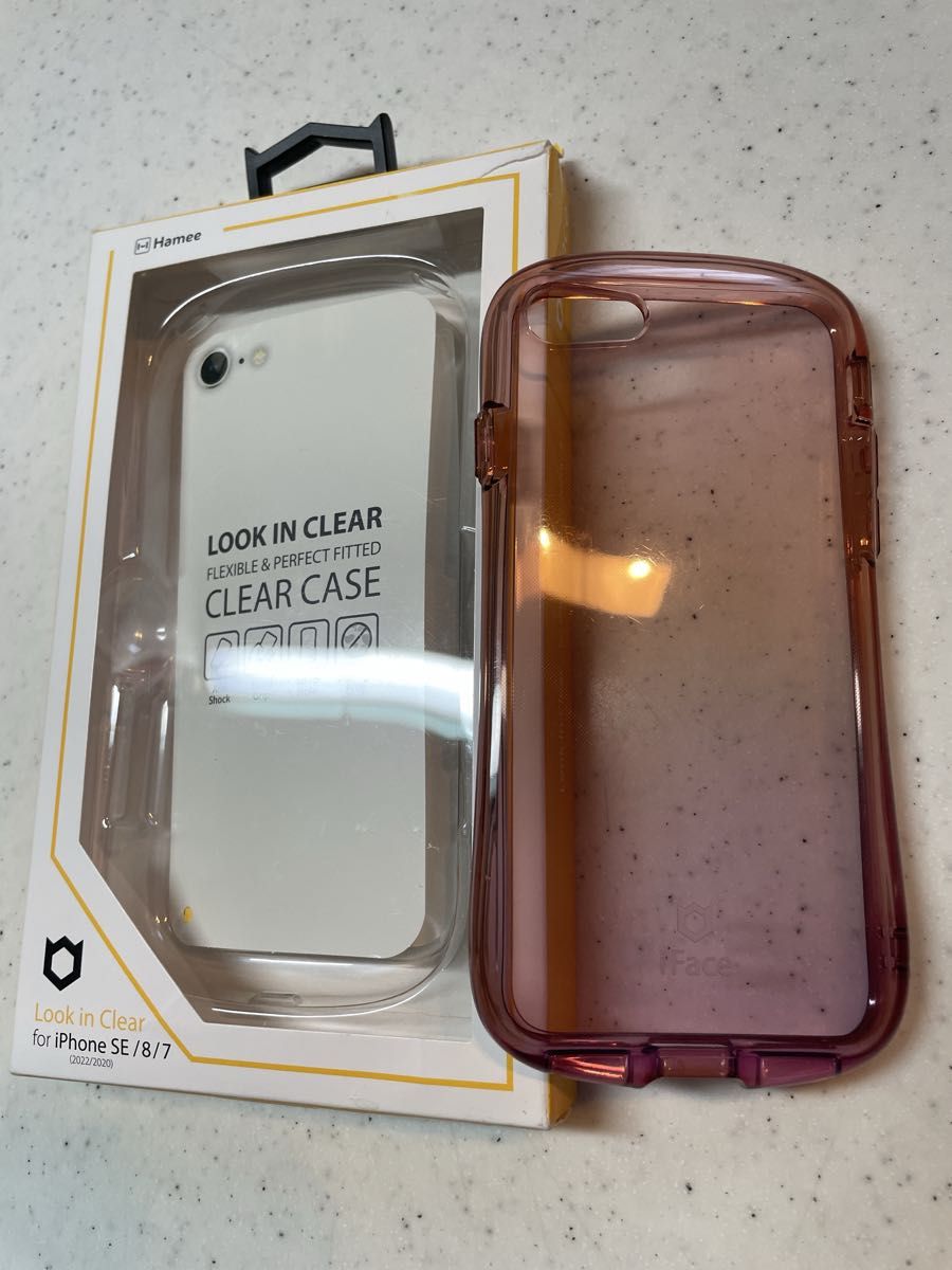iFace Look in Clear Lolly iPhone SE(第3世代/第2世代)/8/7 (ピーチ/ヴァイオレット)