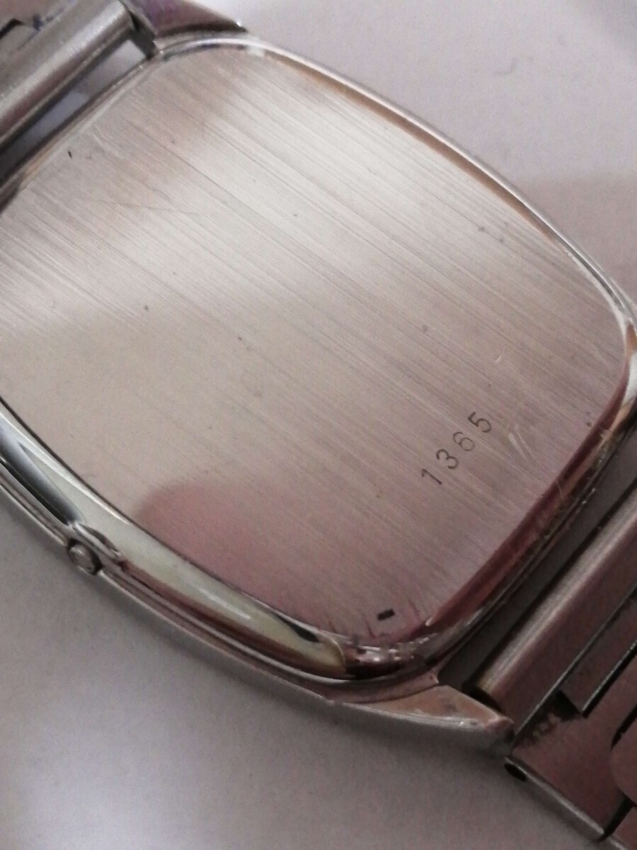 OMEGA オメガ QZ レディース腕時計 DE VILLE デビル 1365 シルバー文字盤 スクエア プッシュ式リューズ 稼働品の画像2