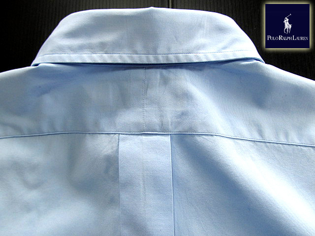*500 иен старт! прекрасный товар Ralph Lauren RALPH LAUREN кнопка down рубашка короткий рукав M размер редкий товар Ralf premium * голубой 