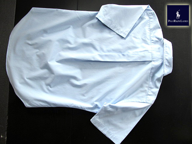 *500 иен старт! прекрасный товар Ralph Lauren RALPH LAUREN кнопка down рубашка короткий рукав M размер редкий товар Ralf premium * голубой 