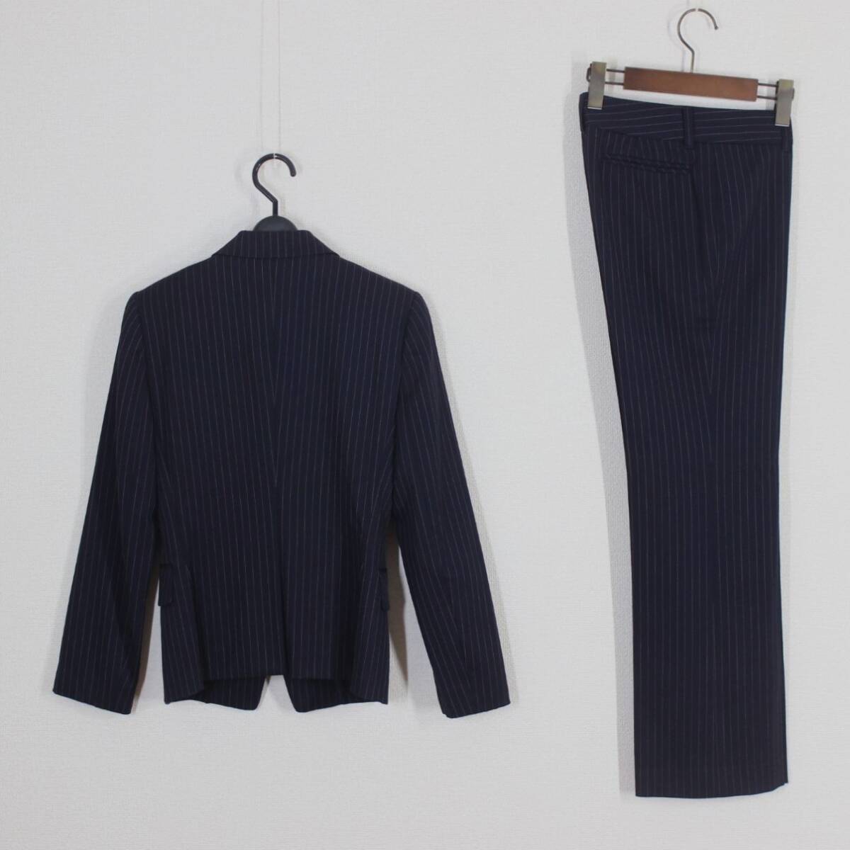 36[ beautiful goods ] Untitled pants suit 1 * use impression little beautiful goods * S navy navy blue stripe interview business tqe UNTITLED spring summer autumn * beautiful goods *