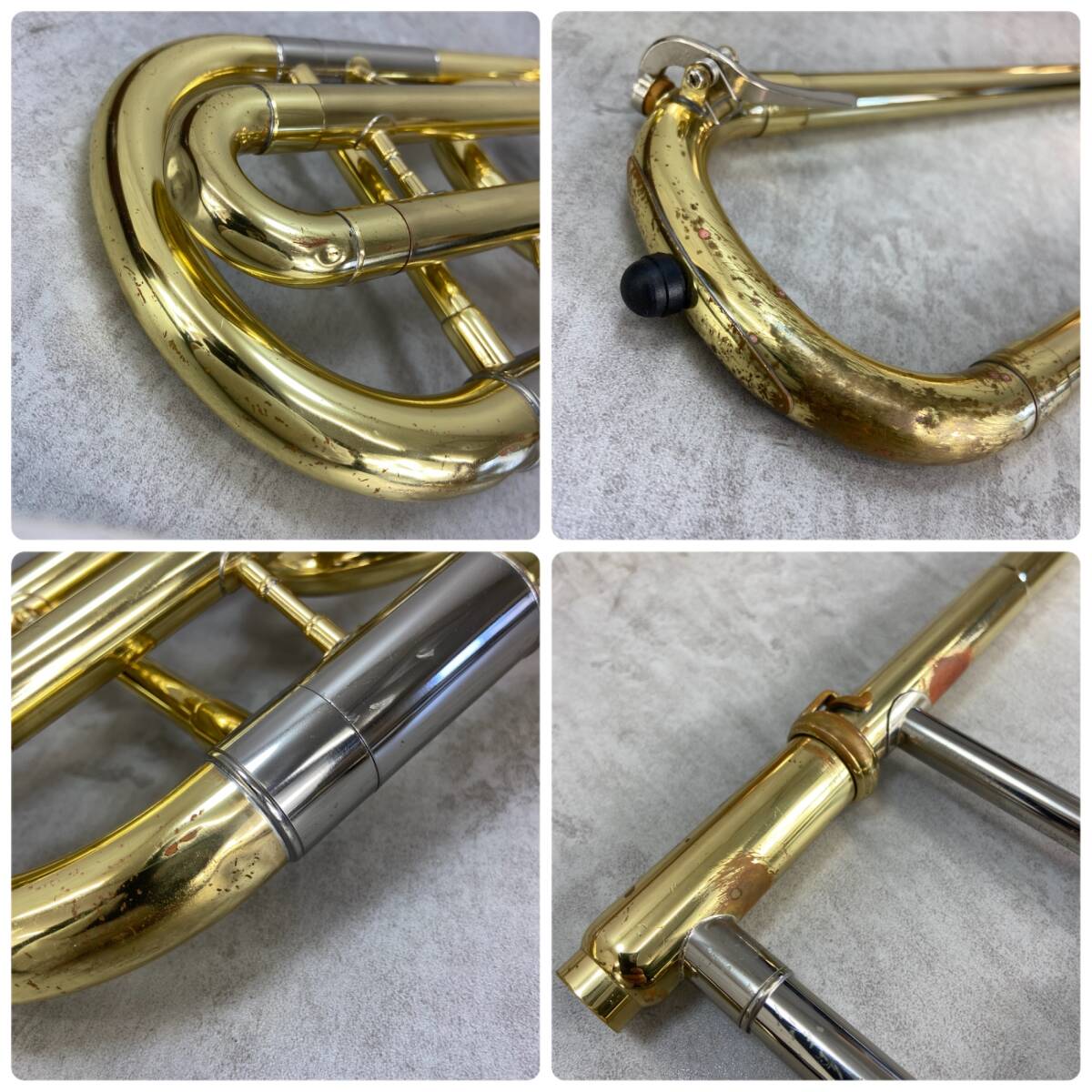 YAMAHA ヤマハ YBL-3210R バストロンボーン TenorBass Trombones 金管楽器 クリアラッカー マウスピース ハードケースの画像7