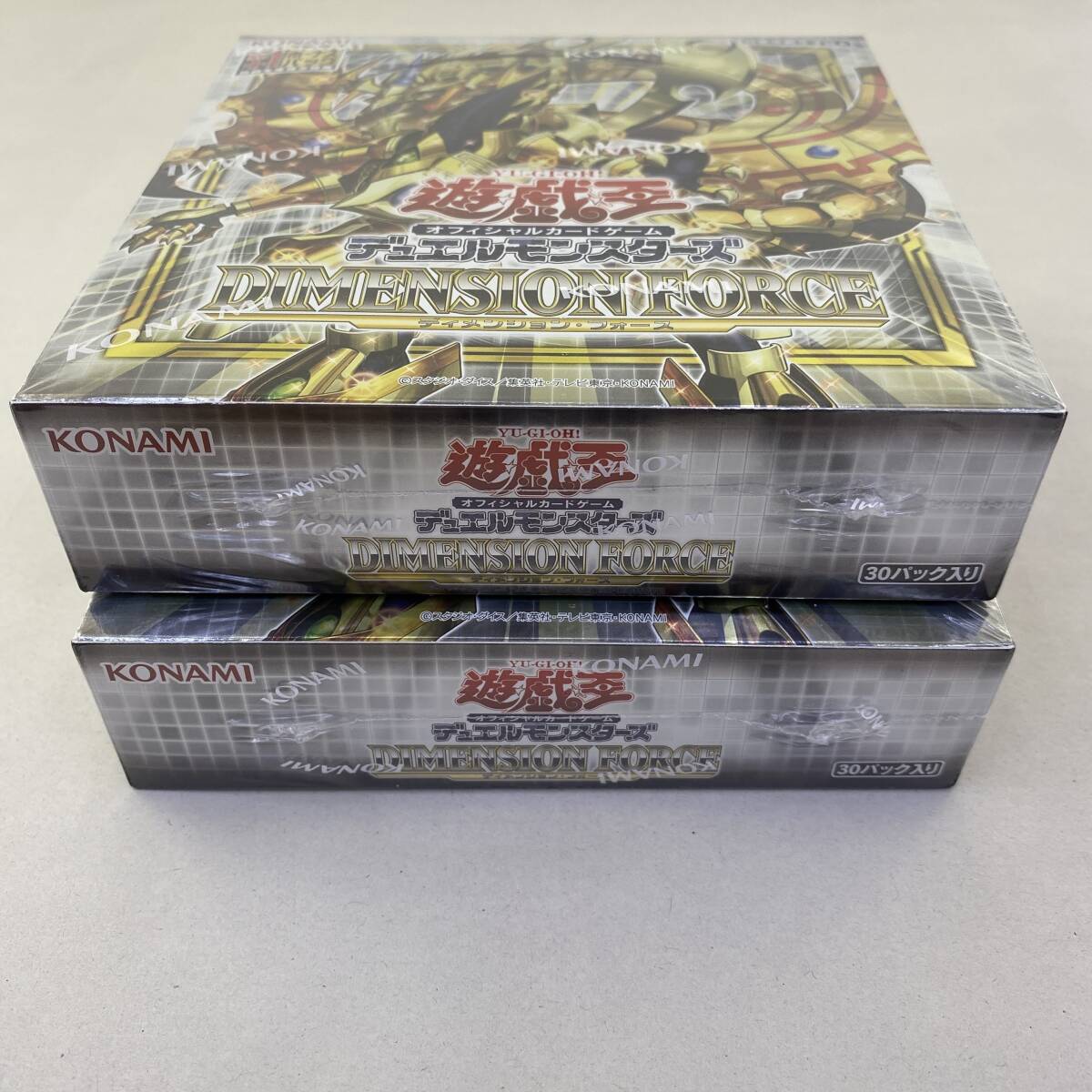 遊戯王 オフィシャルカードゲーム デュエルモンスターズ ディメンション・フォース コナミシュリンク未開封 2BOX セットの画像3