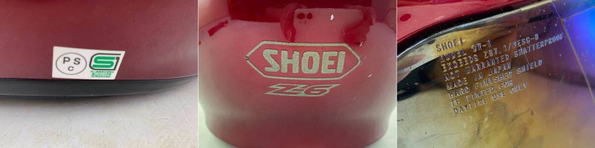 SHOEI ヘルメット Z-6 シールド GW-1 フルフェイス サイズL 59cm 中古の画像6